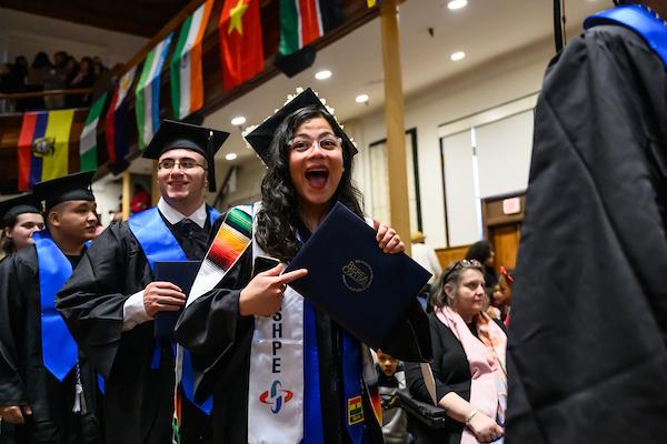 Students at Berea College graduation